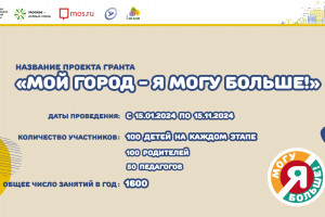 Реализация 1 этапа проекта &laquo;Мой город - я могу больше!&raquo;